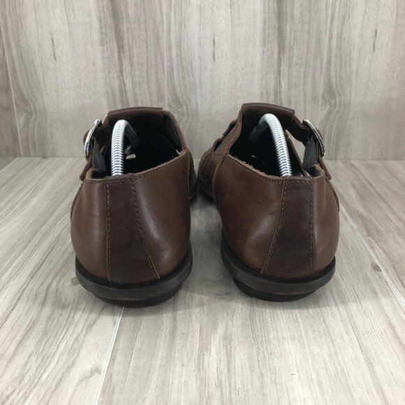 Harold Powell Fisherman Sandals Mens 11.5M Brown Leather Buckle Shoes main image 11